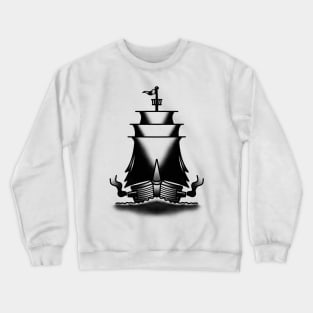 Old School Tattoo Pirate Ship Crewneck Sweatshirt